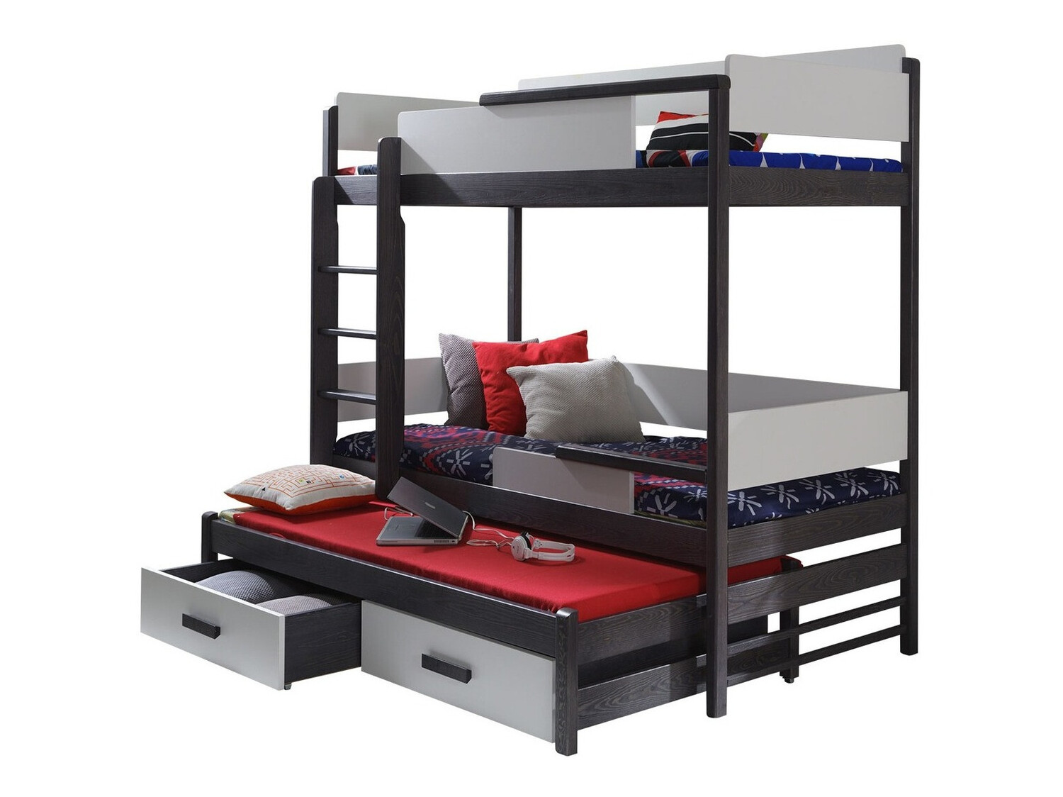 Stapelbed Henderson 114 (Grafiet + Grijs)