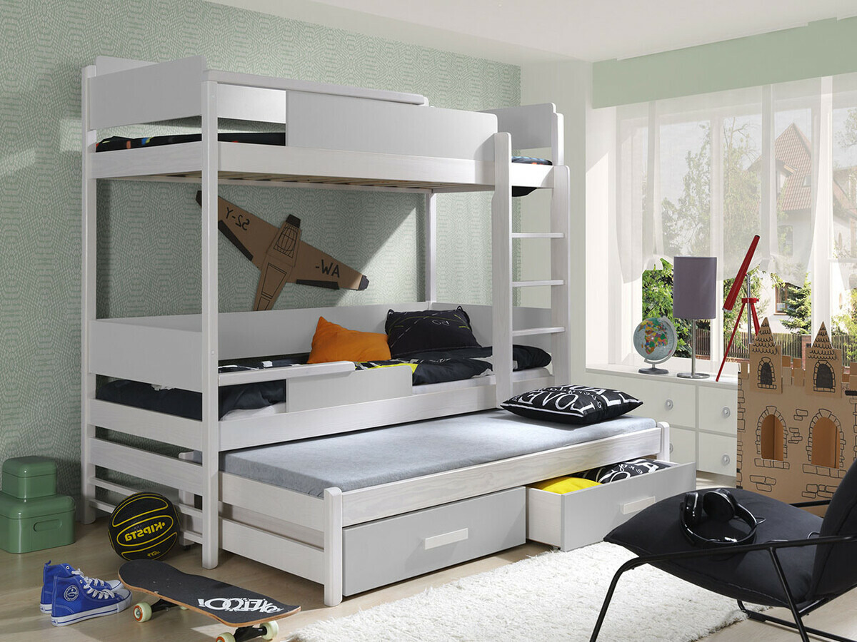 Stapelbed Henderson 114 (Wit + Grijs)