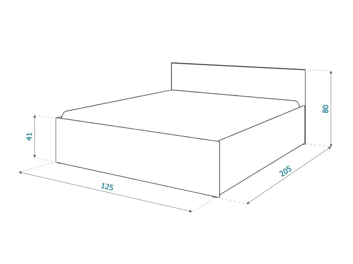 Bed Aurora 157 (Wit + Grijs)