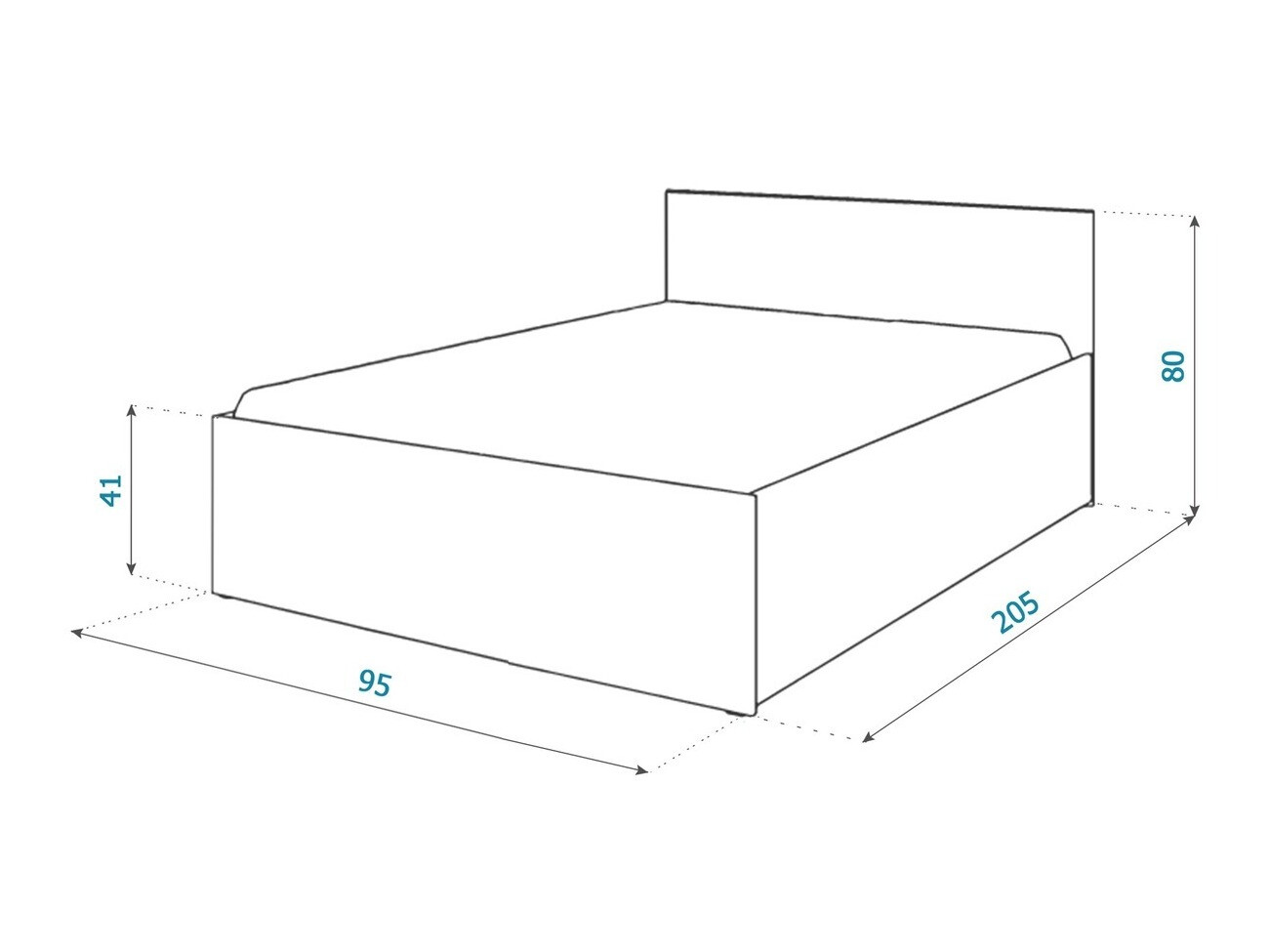 Bed Aurora 157 (Wit)