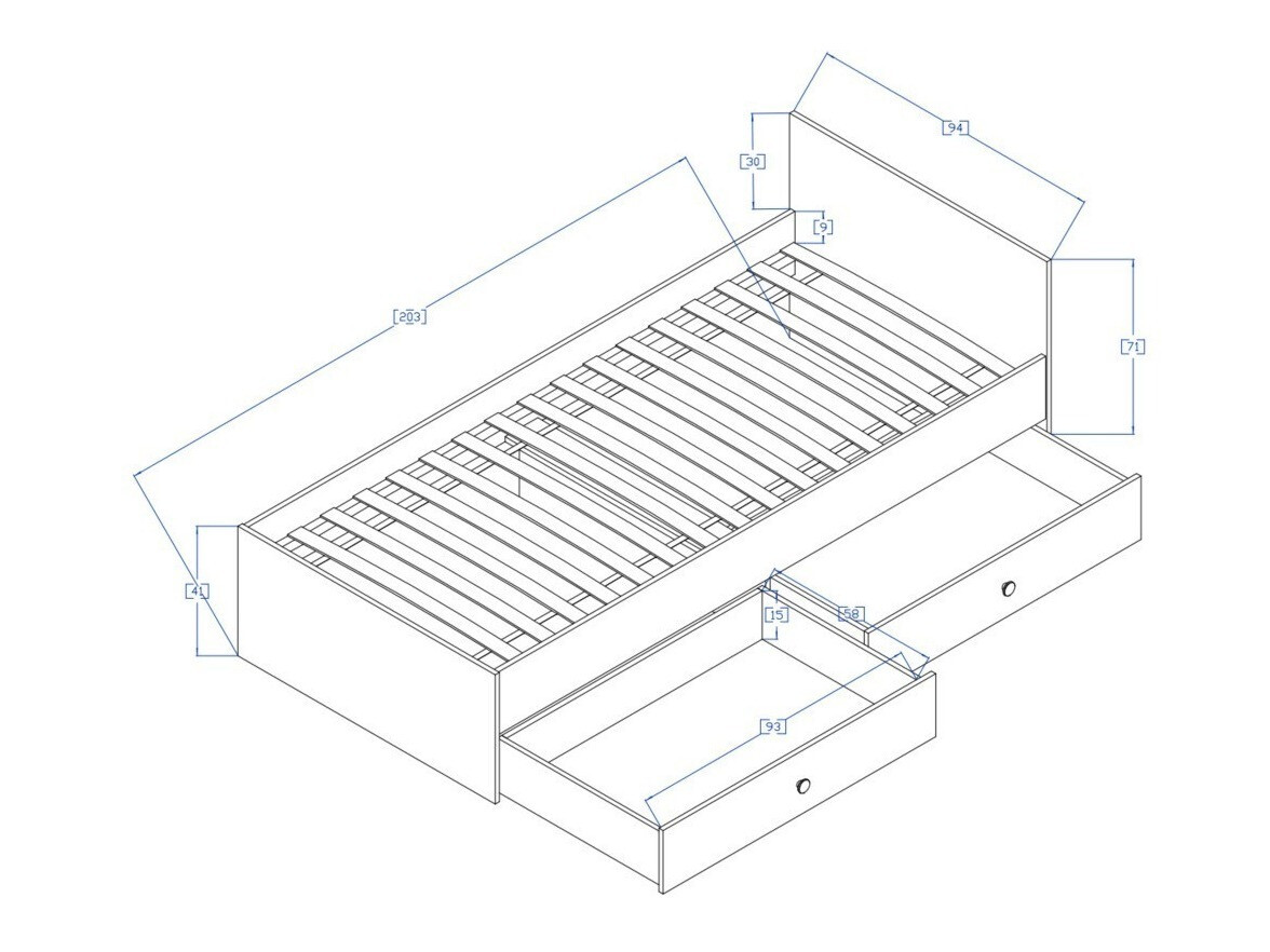 Bed Mirelbu 112 (Artisan eiken + Glanzend wit + Zwart)