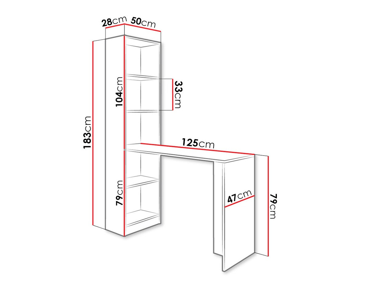 Bureau Dover 109 (Wit)