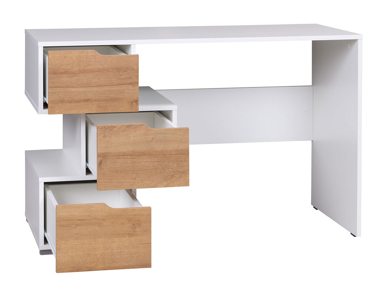 Bureau Providence H102 (Grafiet + Artisan eiken + Wit)