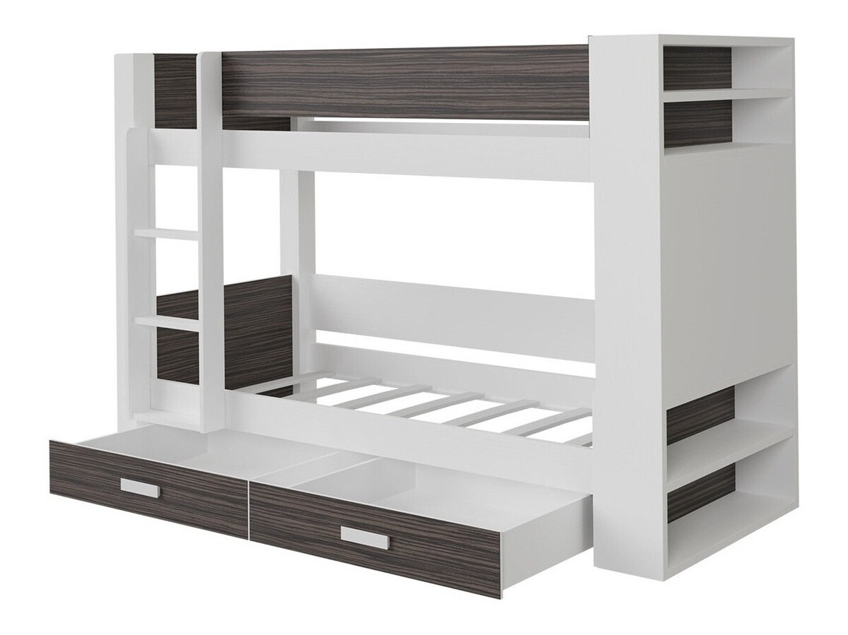 Stapelbed Henderson 141 (Wit + Donker Zebrano)