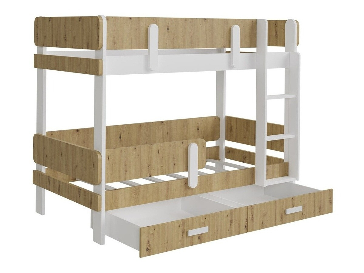 Stapelbed Henderson 144 (Wit + Artisan eiken)