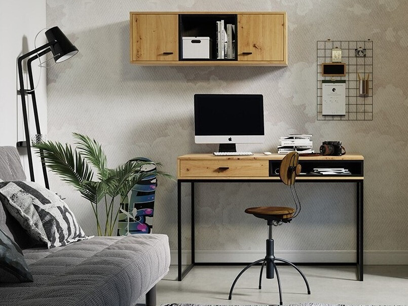 Bureau Baltesi 110 (Artisan eiken + Zwart)