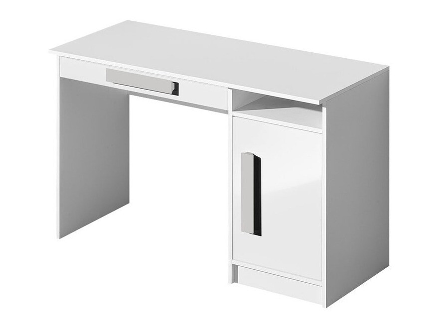 Bureau Merevari 100 (Wit + Glanzend wit + Grijs)