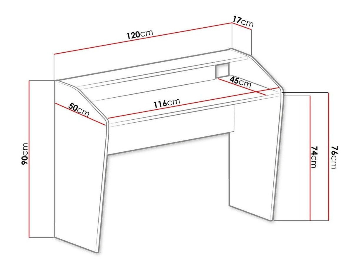 Bureau Sorviru 100 (Wit + Turquoise)