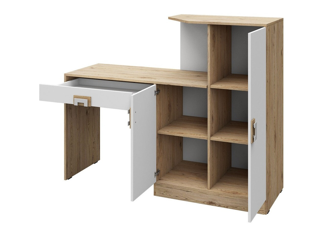 Bureau Tolfere 105 (Licht eiken + Wit)