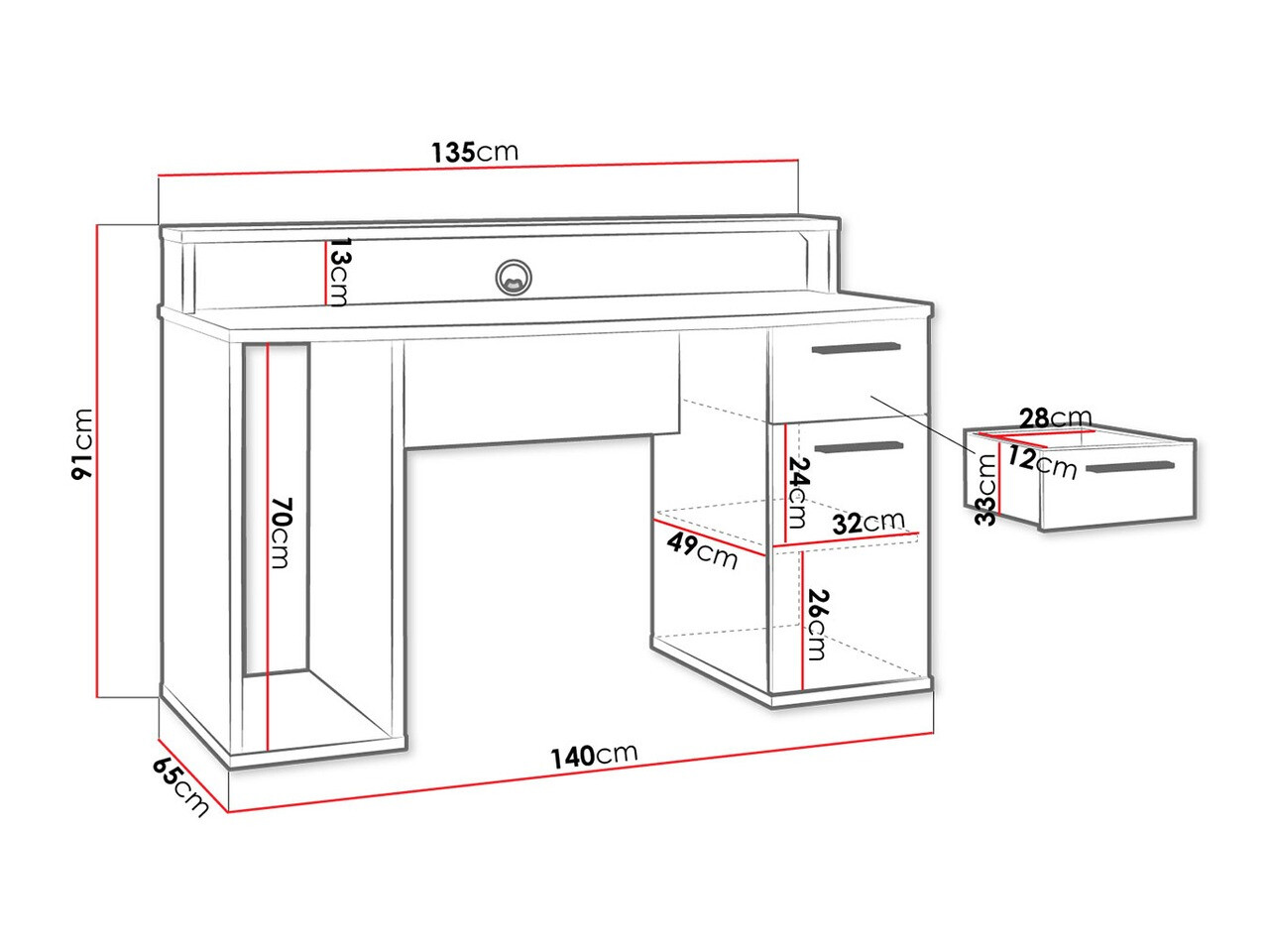 Gaming bureau York 100 (Matzwart)