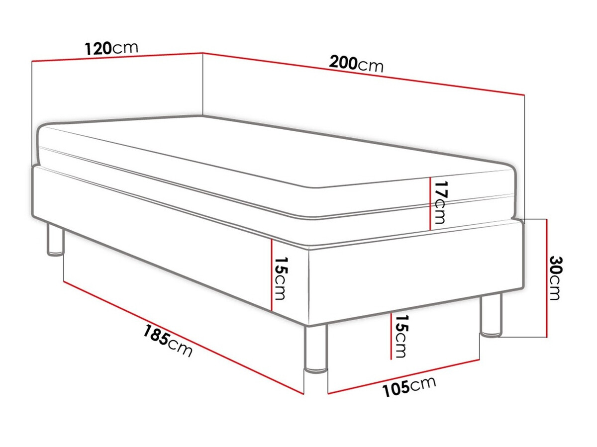 Boxspring Logan 107 (Soft 011)