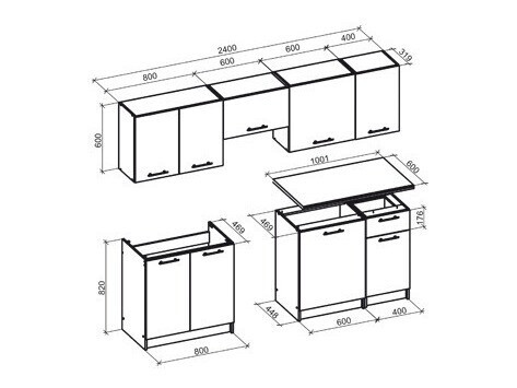 Keukenset Houston 856 (Wit + Sonoma eik)