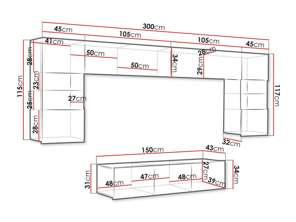 Woonkamerset Tivdalu 106 (Zwart)