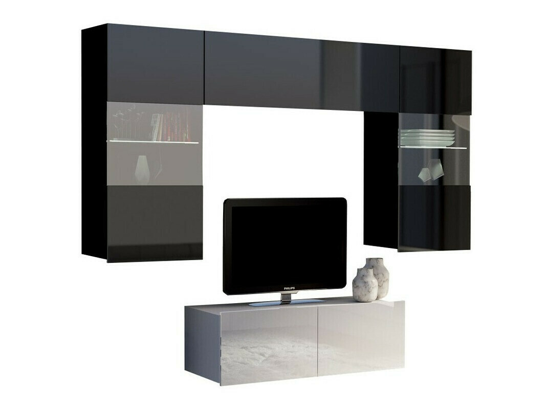 Woonkamerset Tivdalu 114 (Wit + Zwart)