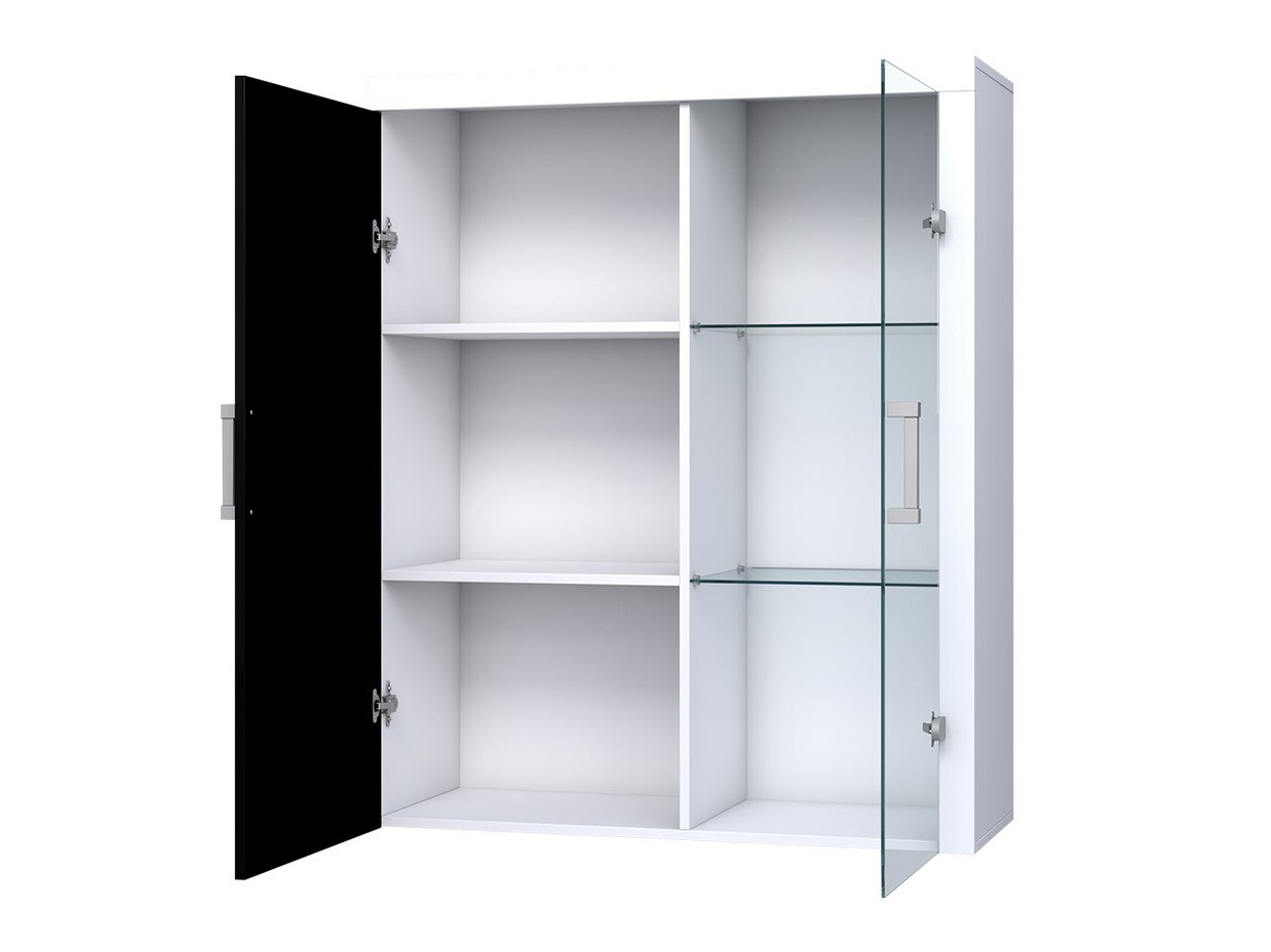 Woonkamerset Odebeli 106 (Wit + Glanzend zwart)