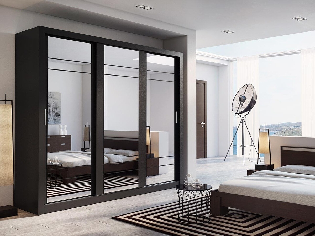 Kledingkast Fresno 101 (Zwart)