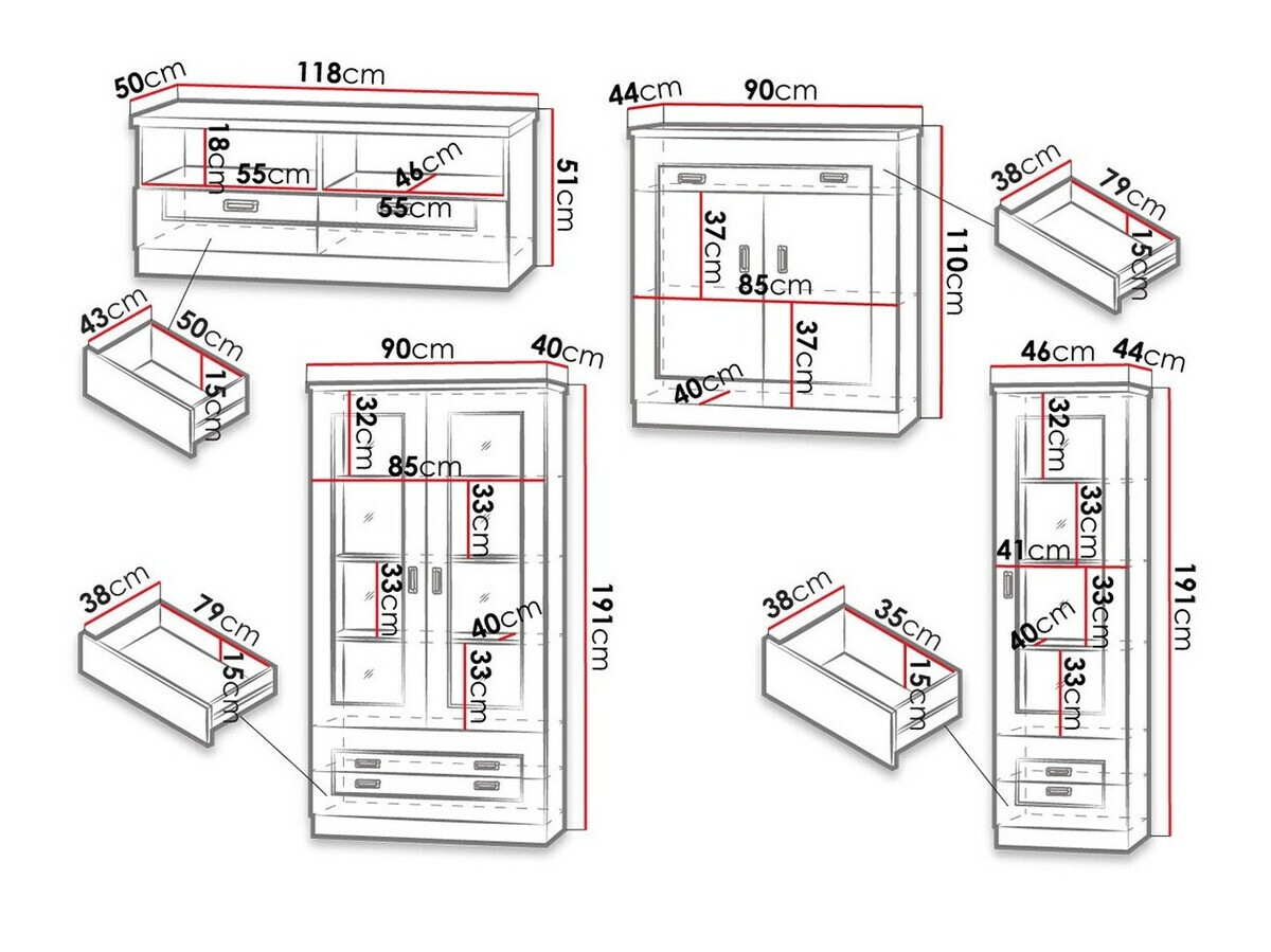Woonkamerset Lircava 119 (Lefkas eik)