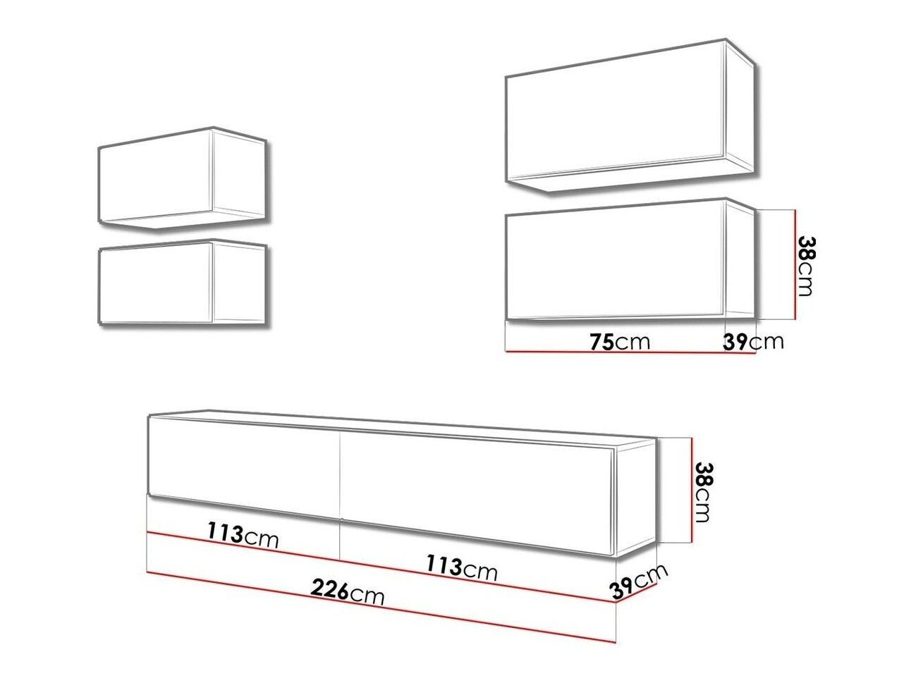 Woonkamerset Corbele 107 (Wit)