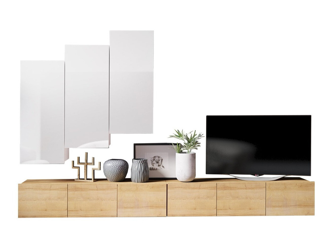 Woonkamerset Tivdalu 131 (Gouden eik + Wit)