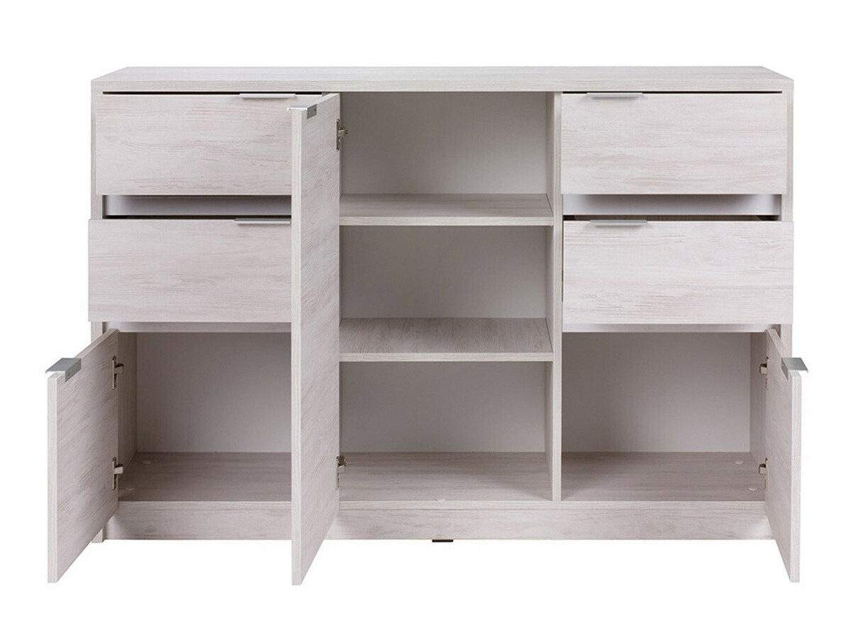 Woonkamerset Fivelbo 117 (Klooster eik + Glanzend zwart)