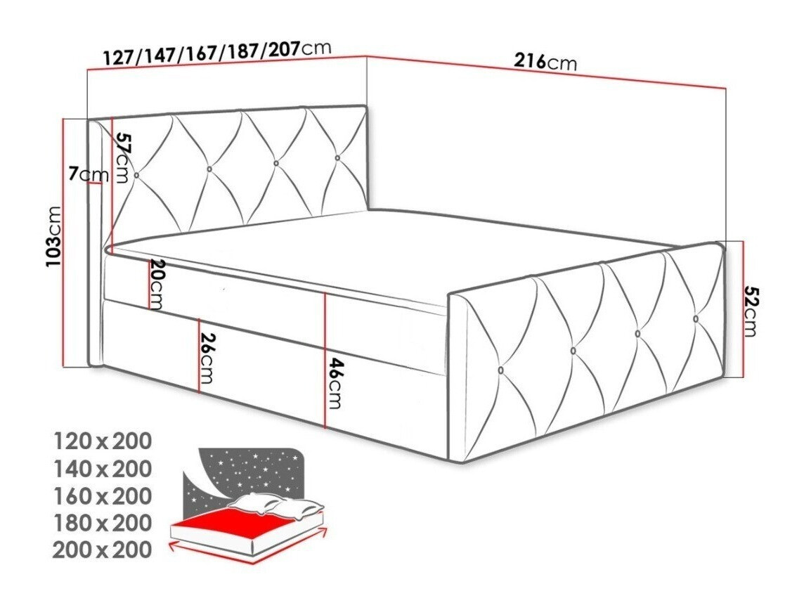 Boxspring Baltimore 150 (Zetta 304)