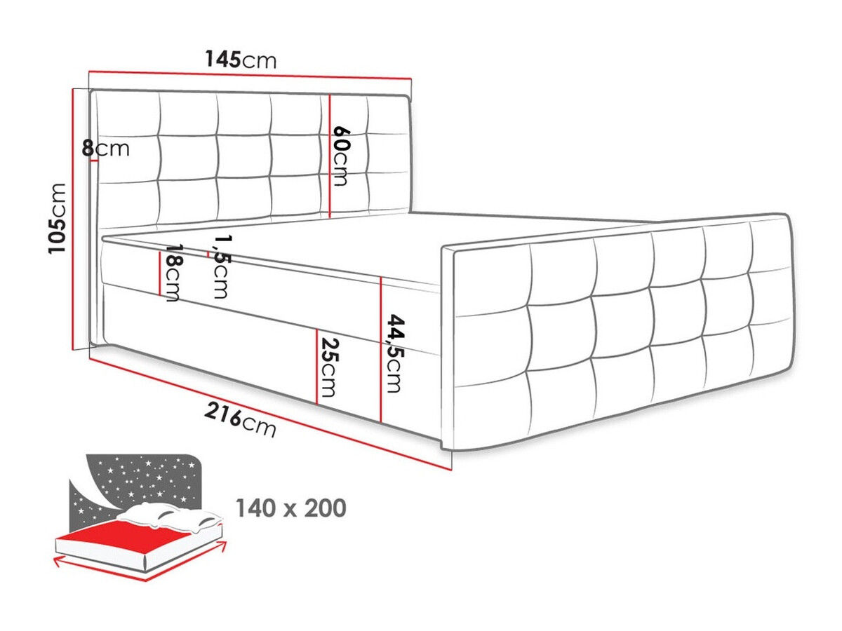 Boxspring Memphis 100 (Rico 23)