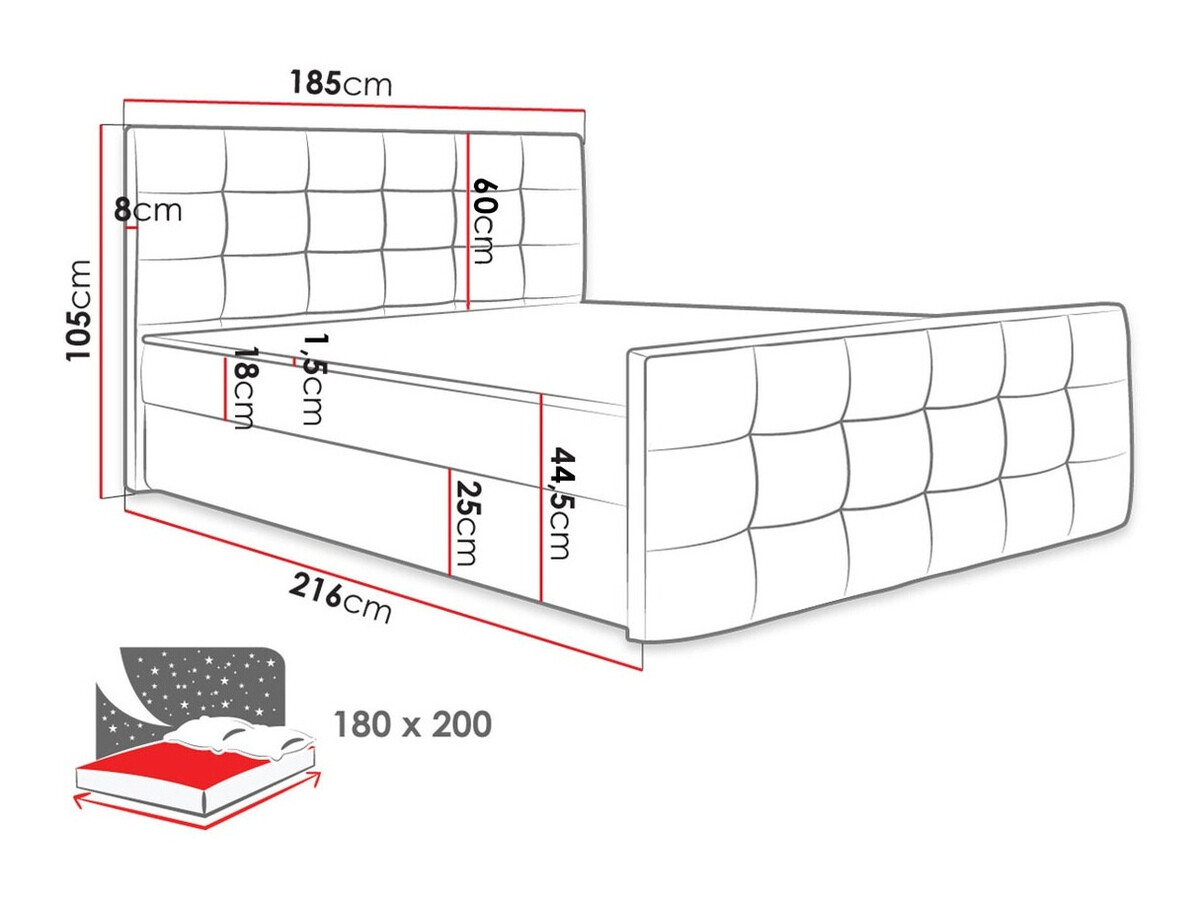 Boxspring Memphis 100 (Rico 23)