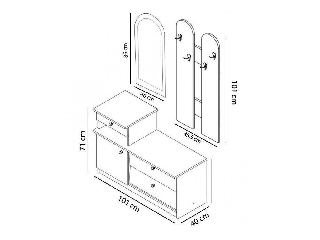 Gangmeubelset Murrieta 117 (Wit)