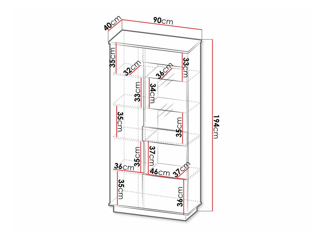 Boekenkast Tenodeu 102