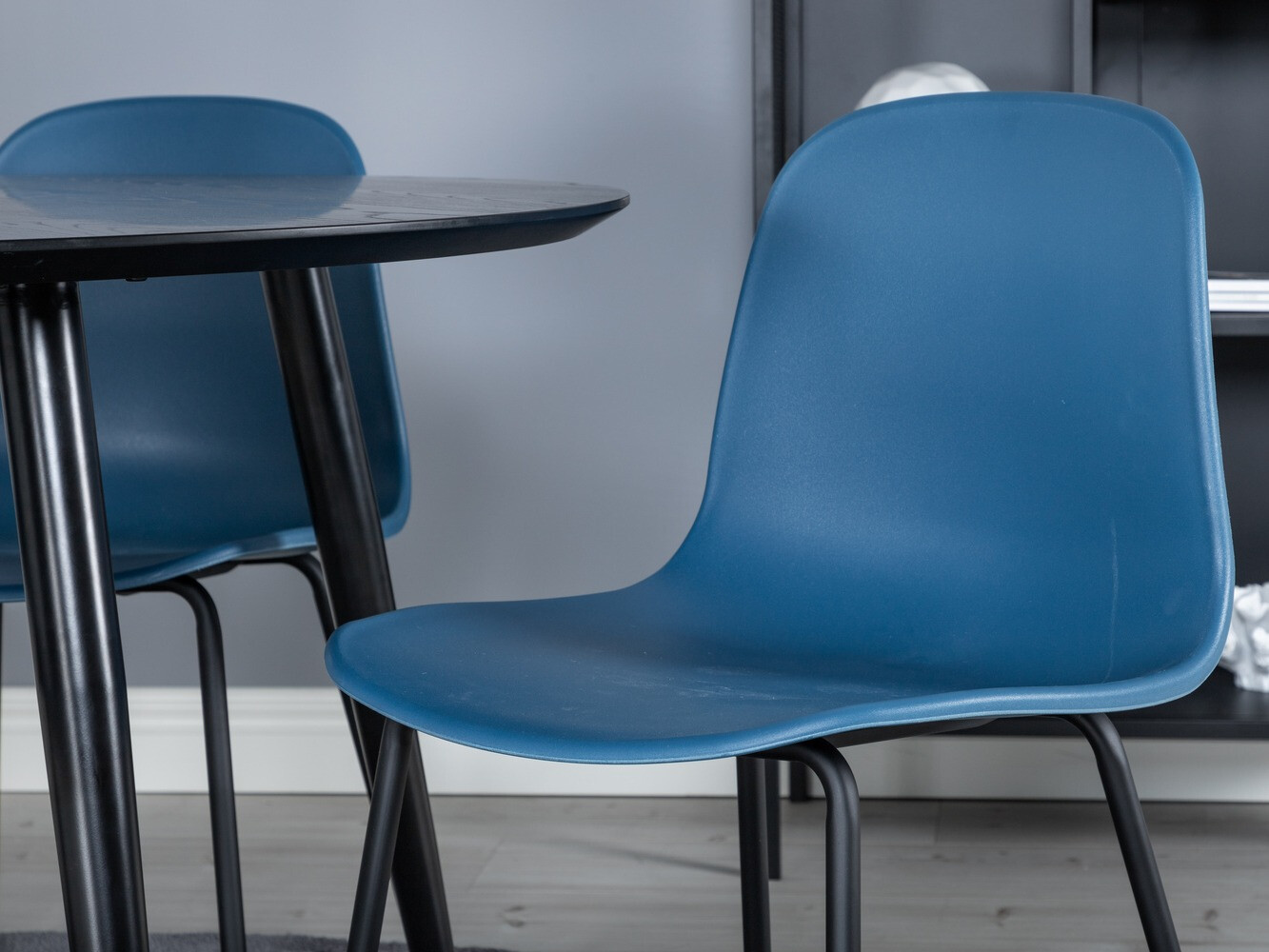 Eetkamerset Dallas 1622 (Blauw + Zwart)