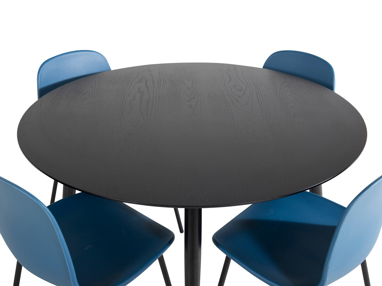 Eetkamerset Dallas 1622 (Blauw + Zwart)