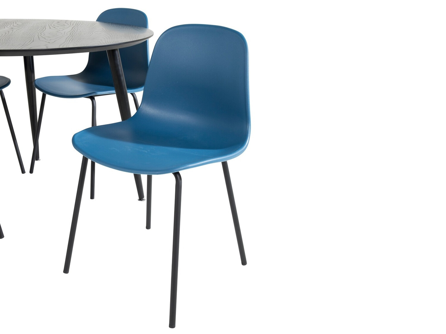 Eetkamerset Dallas 1622 (Blauw + Zwart)
