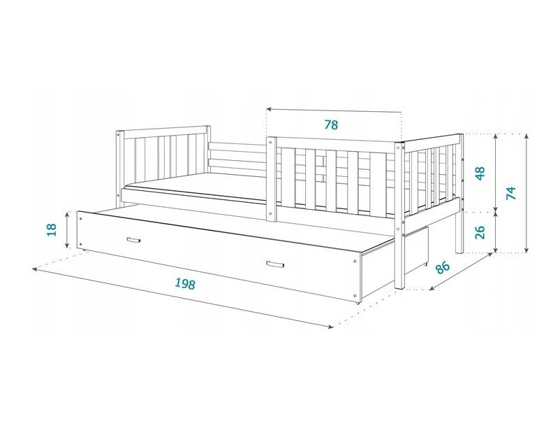Bed Aurora 149 (Wit)