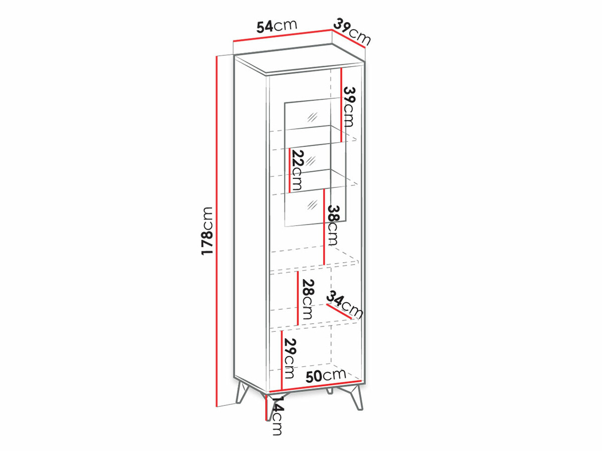 Boekenkast Alelmo 103