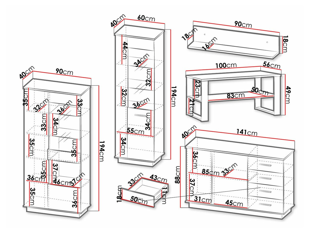 Woonkamerset Tenodeu 117