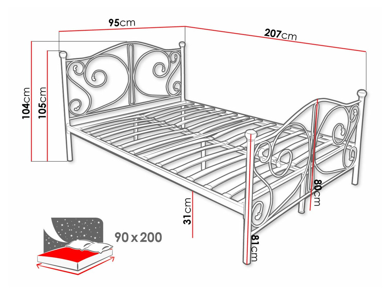 Bed Elmira 101 (Zwart)