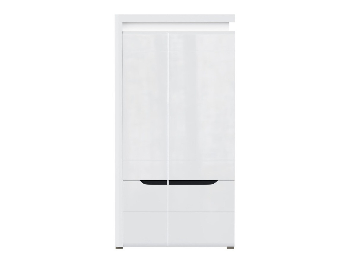 Kledingkast Revelmi 107 (Glanzend wit + Wit)