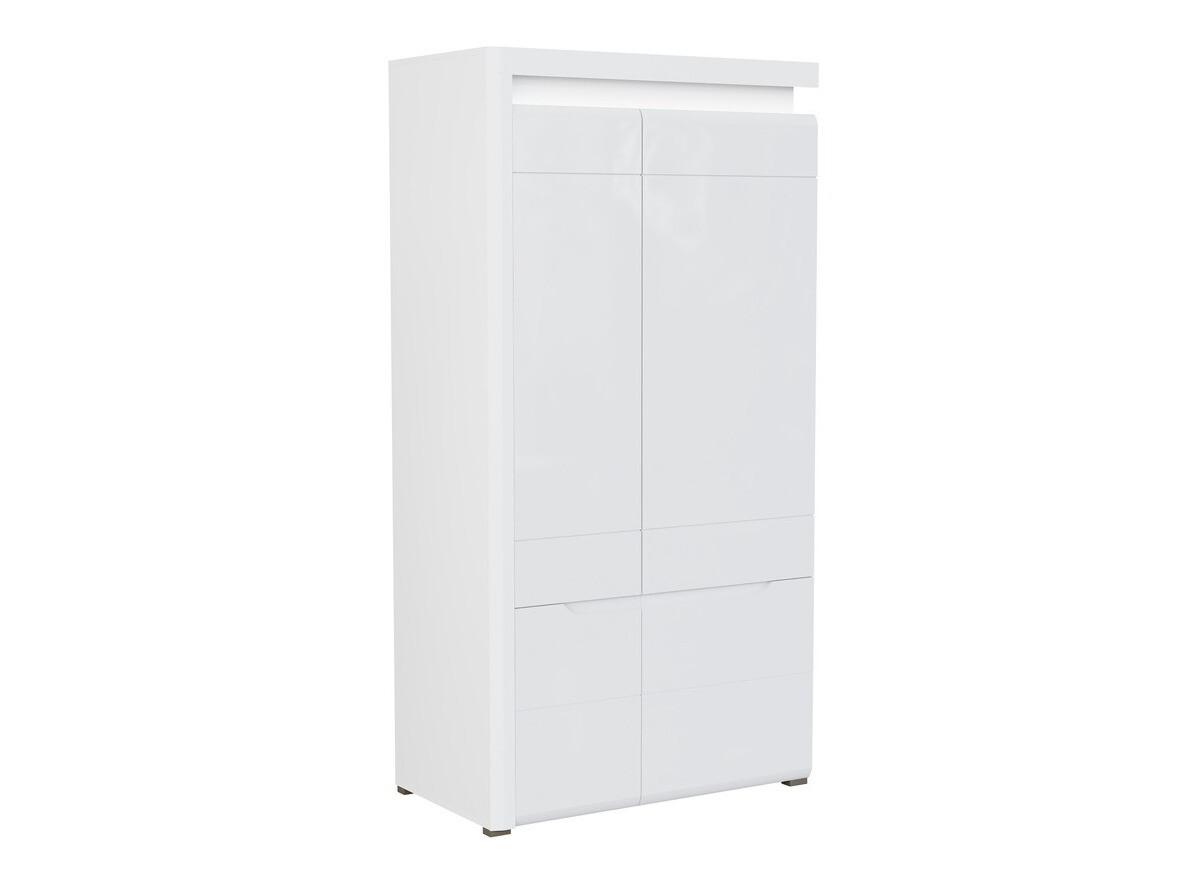 Kledingkast Revelmi 107 (Glanzend wit + Wit)
