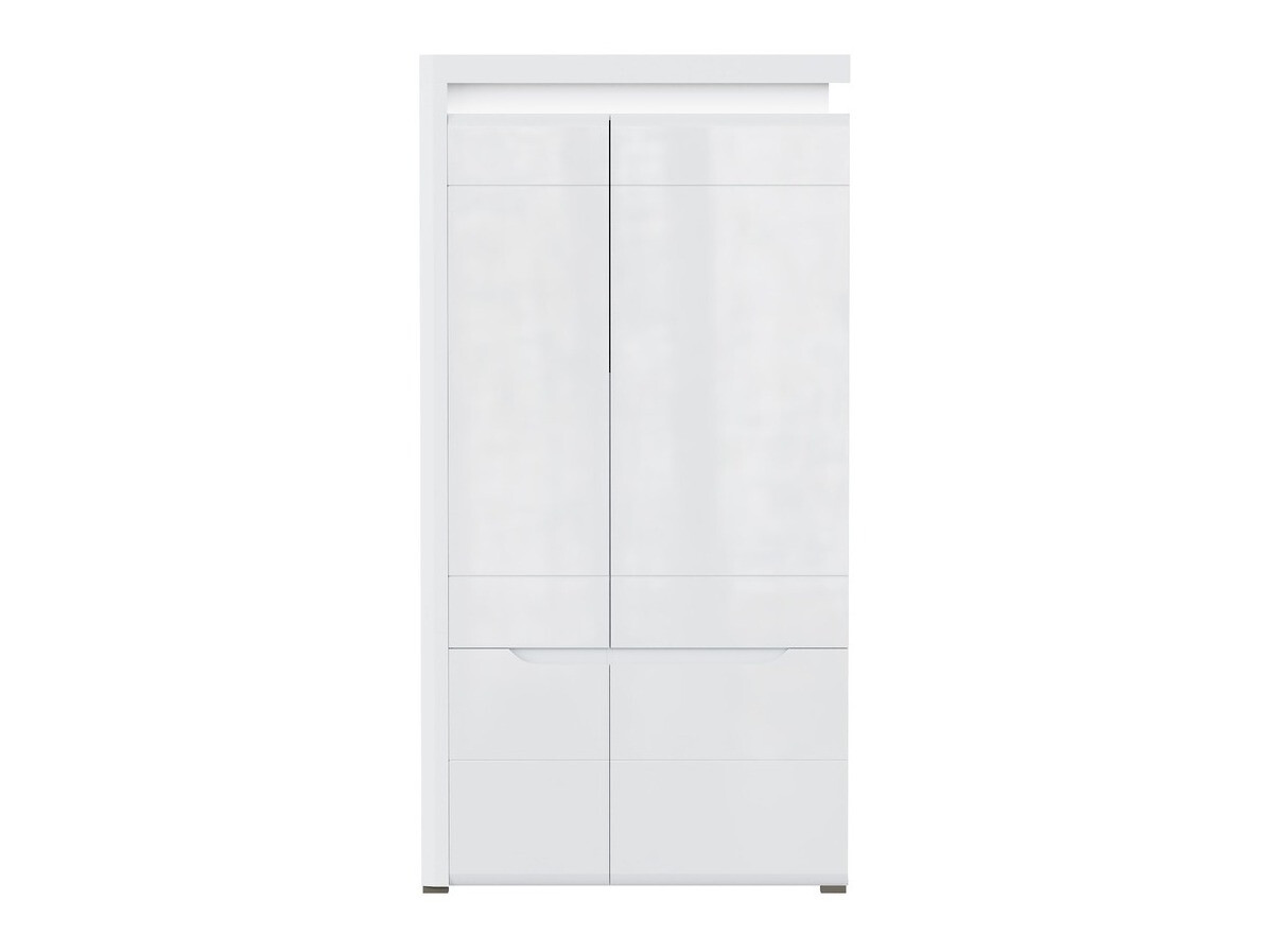 Kledingkast Revelmi 107 (Glanzend wit + Wit)