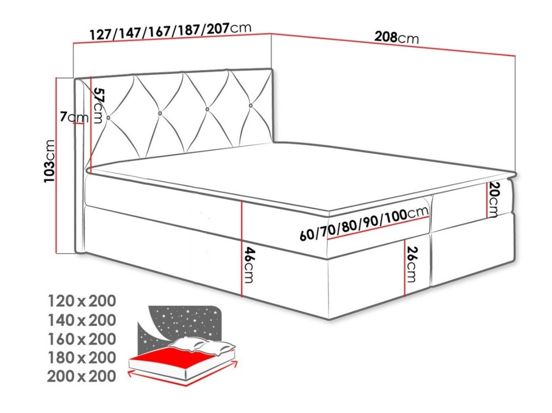 Boxspring Baltimore 149 (Zetta 297)