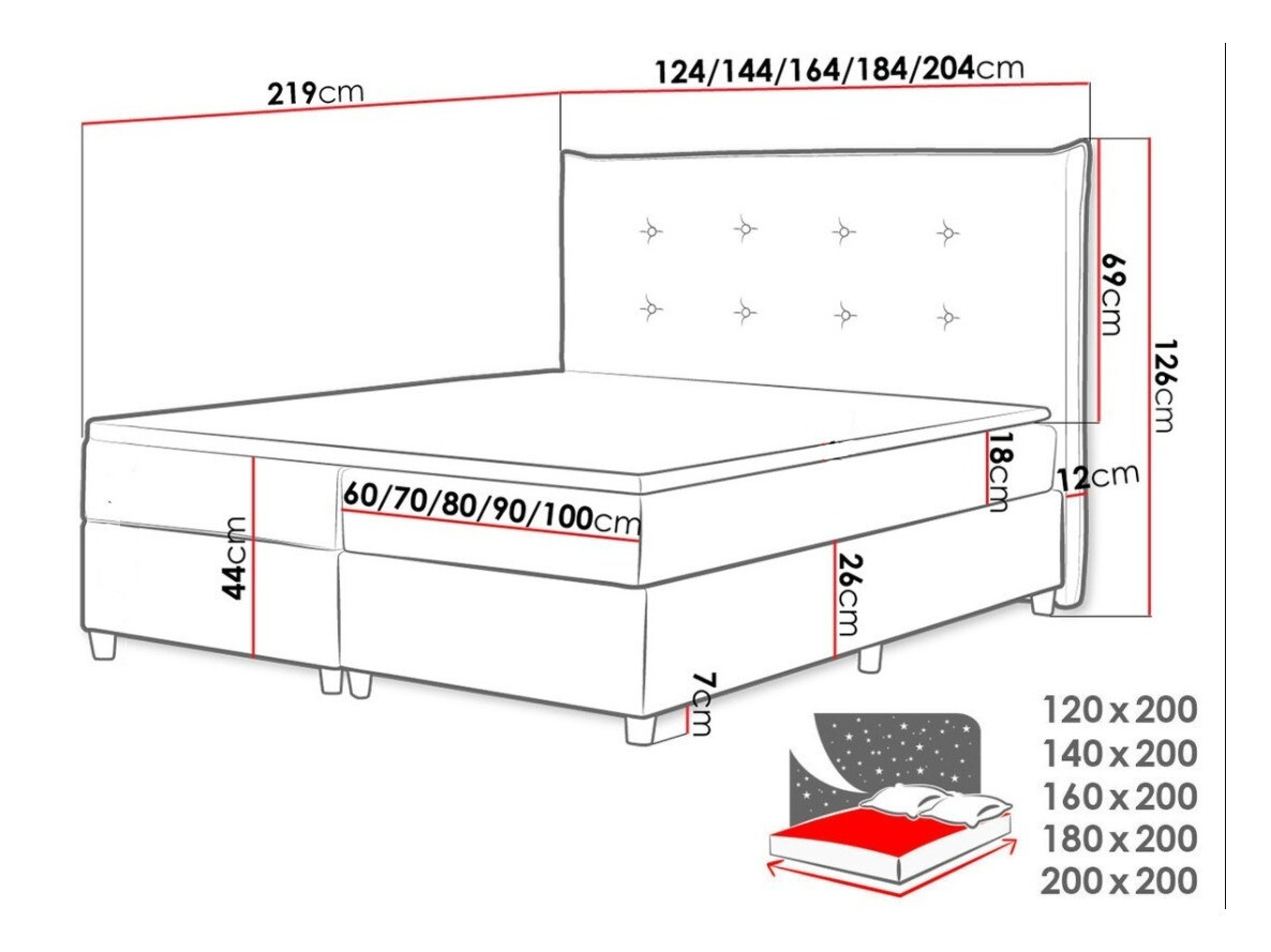 Boxspring Baltimore 151 (Zetta 304)