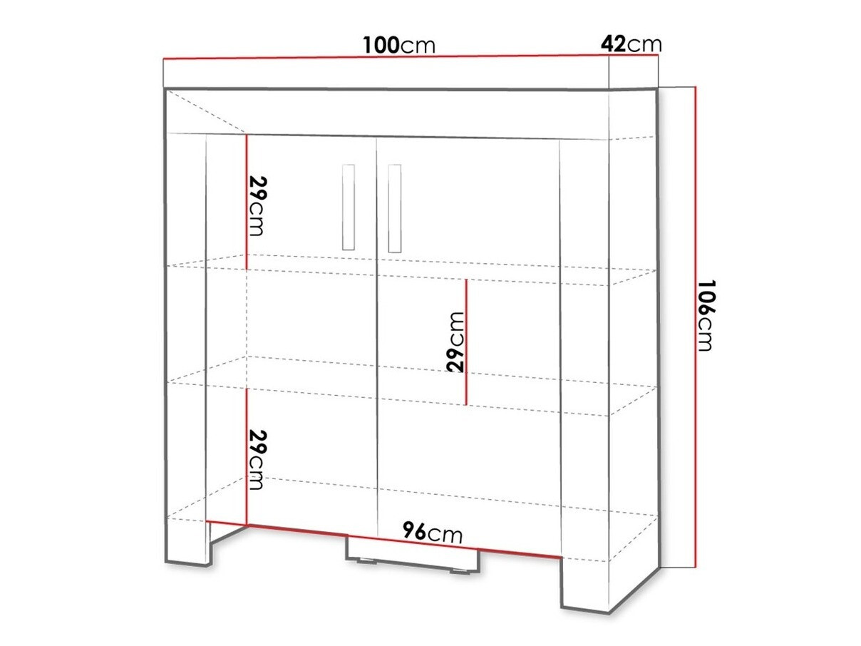 Dressoir Melfeli 107 (Sonoma eik)