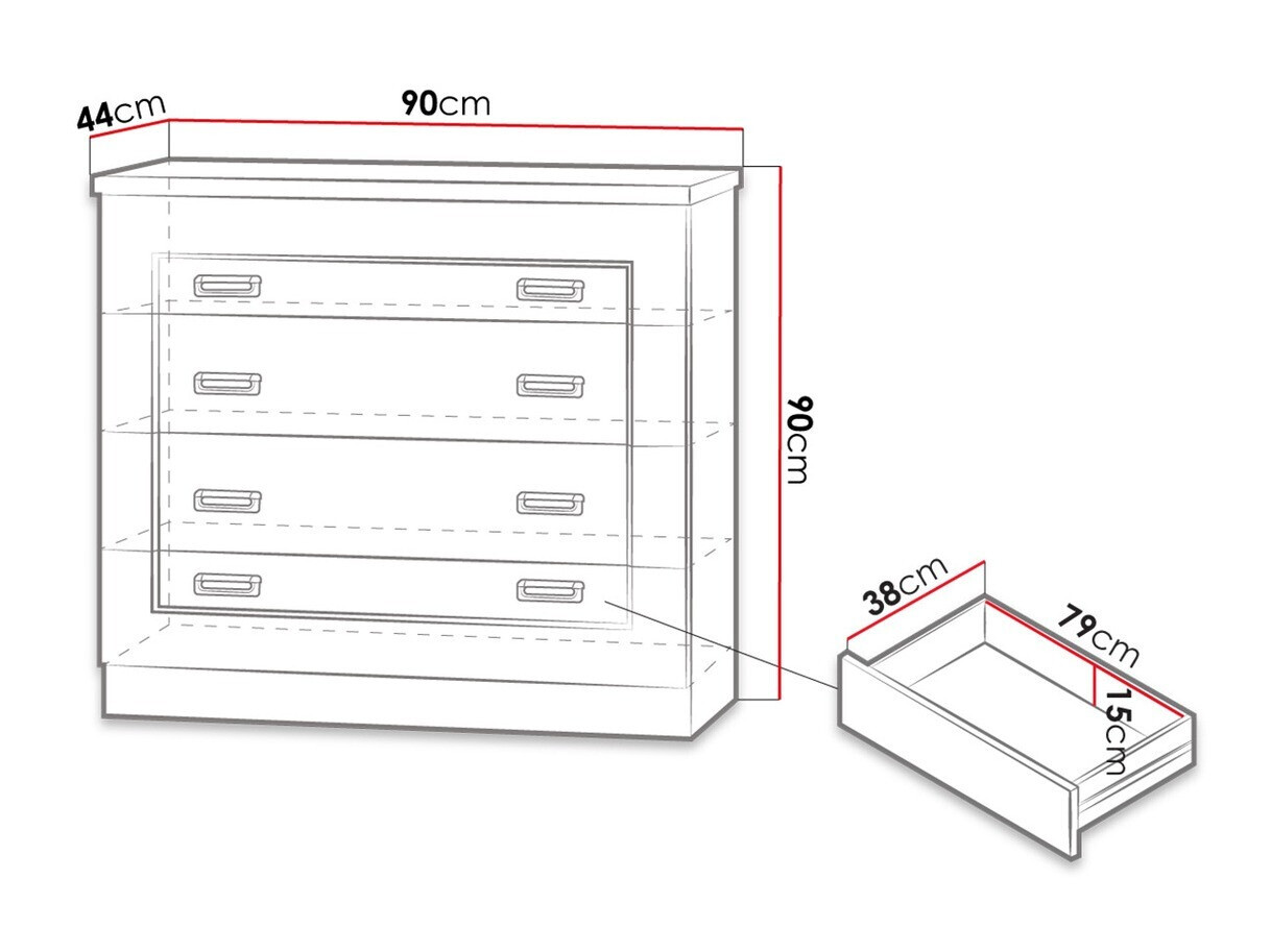 Ladekast Lircava 100 (Lefkas eik)