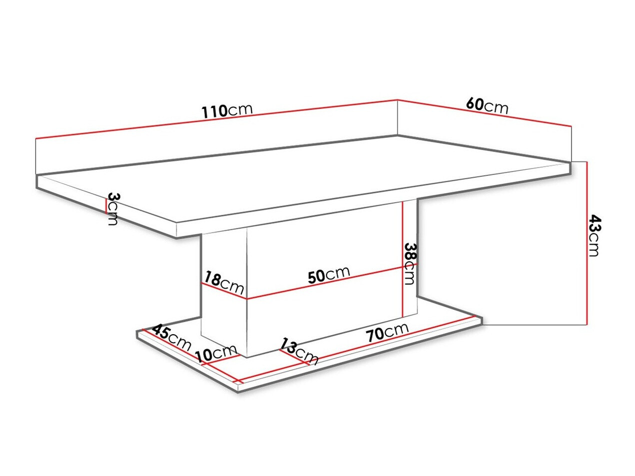 Salontafel Tucson 148 (Wit)