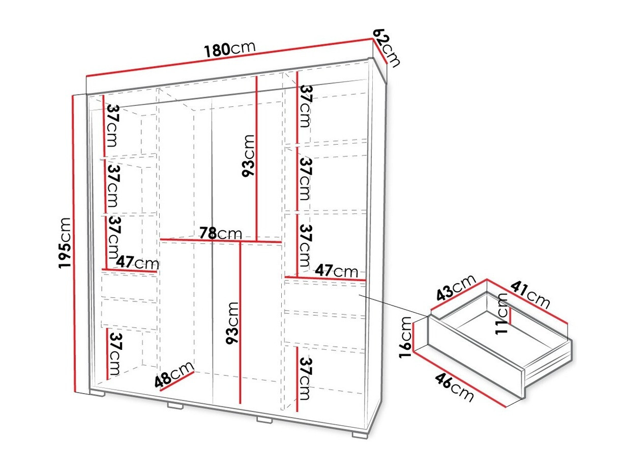 Kledingkast Hartford 205