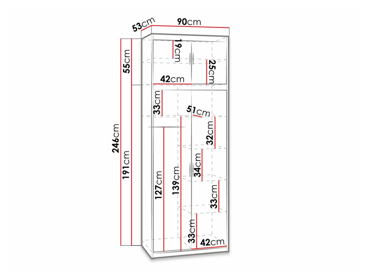 Kledingkast Novduni 103 (Wit)