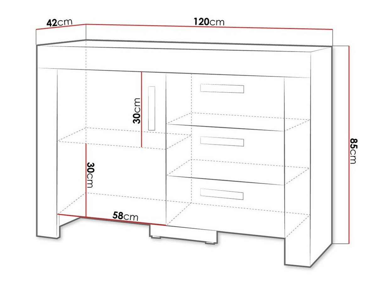 Ladekast Melfeli 108 (Sonoma eik)