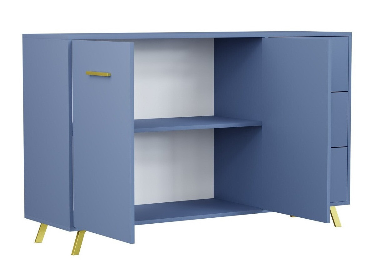 Ladekast Dortivu 118 (Blauw + Gouden)