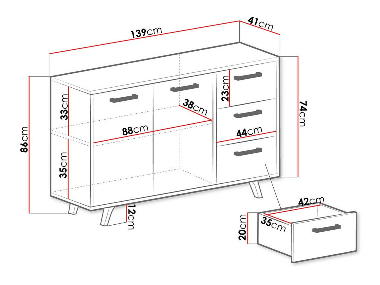 Ladekast Rosa (Groen + Gouden)