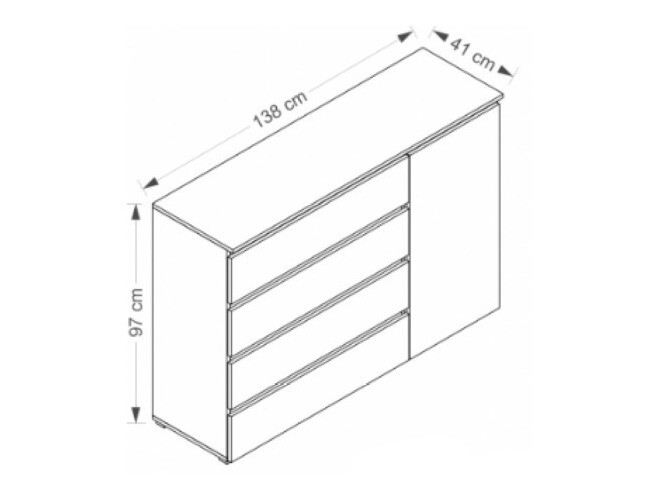Ladekast Cirdora 104 (Wit)